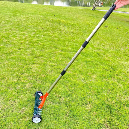 Manual Roller Weeder Grass Chopper Multi-functional Lawn Rake Leaf Rake Garden Soil Loosener With Wheels