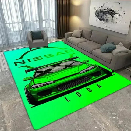 Skyline R34 Rug Velvet Flannel Printed Floor Mat Car Design Decorative Carpet Living Room Home Decor
