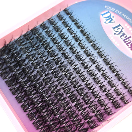 HBZGTLAD10row Fairy Lash Clusters Manga Cluster EyelashLash Clusters Wispy Eyelashes Extensions Natural Look C/D Curl Individual