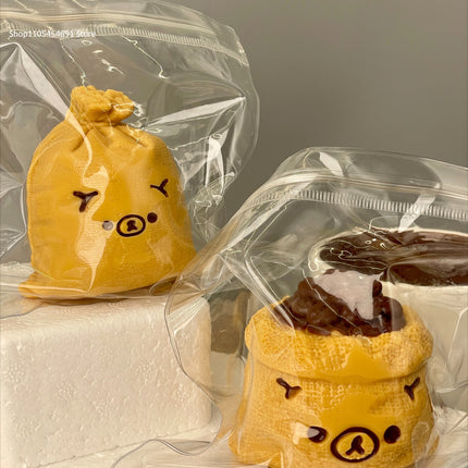 Hot！ Rilakkuma bean bag slow rebound squishy stress-relief silicone toy, perfect for relieving stress in the office.