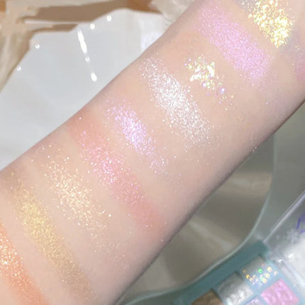 1Pc Pearlescent Eyeshadow Palette Sparkling Sequin Earth Blue Purple Shimmer Highlight Metallic Eye Shadow Glitter Eye Pigments