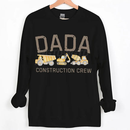 Dad/Mom Construction Crew Graphic Sweatshirts Women Men Fashion Casual Pullover Papa Mama Cartoon Excavator Y2K Sudadera