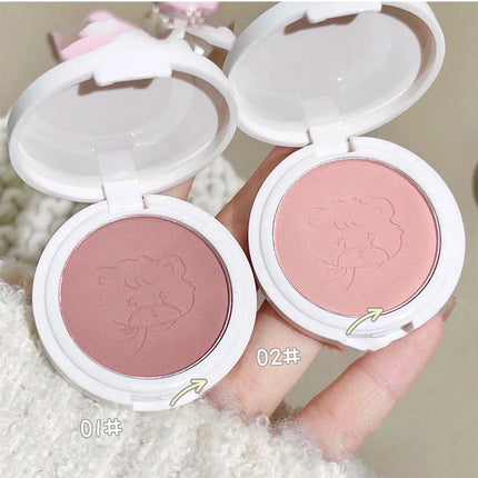 Monochrome Cute Blusher Peach Milk Pink Cream Natural Cheek Tint Brighten Waterproof Matte Face Contouring Blush Palette Makeup