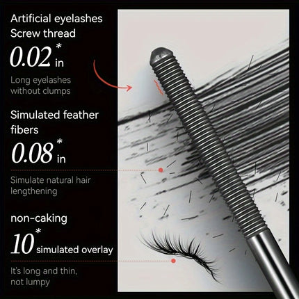 Steel Tube Mascara,Lengthens,Curls Lashes Volumizing Mascara Lasting for Party Makeup & Holiday Cosmetics for Enhanced Eyes