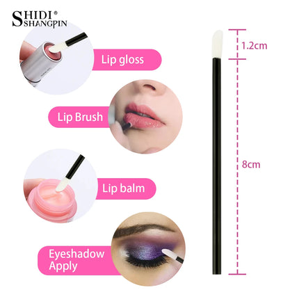 50/500/1000Pcs Wholesale Lip Brushes Makeup Brush Eyelashes Extension Lip Gloss Applicator Lipstick Wands Set Cosmetic Make Up