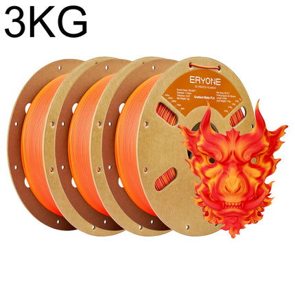 ERYONE 1KG/3K/5KG PLA Matte Gradient Rainbow 3D Printer Filament 1.75 +/- 0.03mm, PLA Matte Multicolor Filament PLA 1KG/3K/5KG