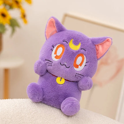 Japan Anime Sailor Moon Plush Cat Toys Kitten Stuffed Doll Girlish Kawaii Room Decor Stuffed Kawaii Gifts For Girlfriend