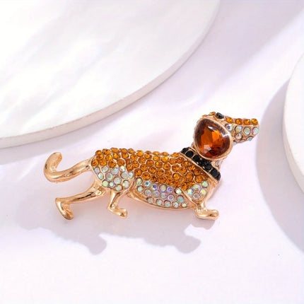 Baroque Luxury Beautiful Puppy Animal Design Brooch for Men and Women, JewelryAccessories, WeddingHolidayPartyCoupleSurpriseGift