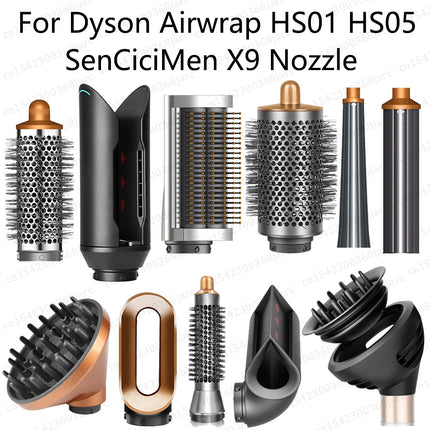 Hair Styler Nozzle Auto Curling For Dyson Airwrap HS01 HS05 Sencicimen X9 Hair Dryer Accessories Multi Hair Curler Cylinder Comb