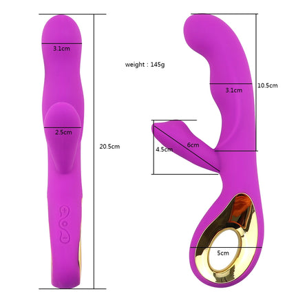 G Spot Rabbit Vibrator for Women Orgasm Dildo Adult Sex Toys USB Charging Powerful Masturbation Clitoris Stimulator Waterproof