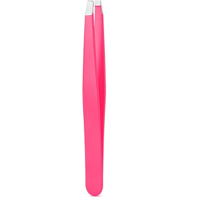 Pince à épiler sourcils noire en acier inoxydable, à pointe biseautée et plate, outils de beauté pour les cils et l'épilation des poils incarnés