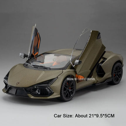 1:24 Countach LP500S REVUELTO Model Toy Supercar Alloy Diecast Sound Light Pull Back Doors Opened Mini Sports Car for Kids Gifts