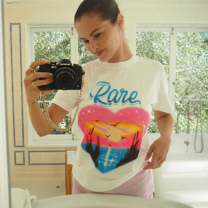 RARE ALBUM COVER TEE Selena Gomez Fashion Vintage New 100% Cotton T-Shirts Top Goth Grunge O-neck High Quality Female/Male T-shirt