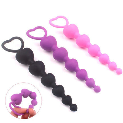 Beginner Anal Teaser Comfort Plug Butt plugs Heart Ring Newbies Sex Toy Explore Anal Play Women Man stimulate orgasmic effect