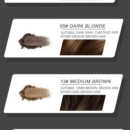 14 Color Temporary Hairline Powder Stick,Waterproof Hairline Filling Powder,Hair Shadow Powder,Hair Shading Sponge Pen