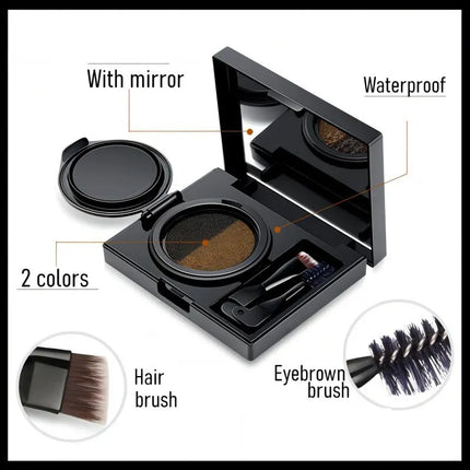 GECOMO Two-color Air Cushion Eyebrow Powder Color Waterproof and Sweat-proof Long-lasting Eye Brow Cream