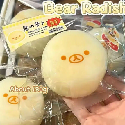 2026 New Rilakkuma Silicone Bear Carrot Squeeze Slow Rebound Portable Stress Relief Toy Squishy Toys Squishies
