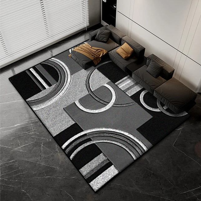 Nordic Abstract Luxury Carpet Home Decoration Living Room Fluffy Plush Rugs 200x300cm Bedroom Office Area Anti-Skid Floor Mats
