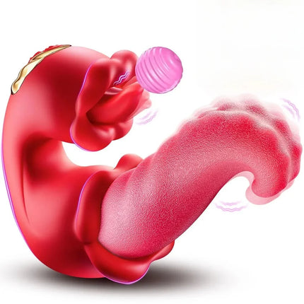Pink Tongue Rabbit Stimulator 360 Degree Swing Design 9 Licking 9 Vibration Modes Soft Silicone USB Charging Private Sex Toy 18+