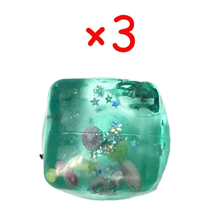 Blue Cubes Sea Squishy Fidget Toy Super Soft Transparent Star shell Squeeze Toy Ocean Sensory Anti-stress Toy Girl Gifts