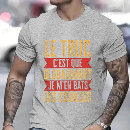 Funny French Men Shirt Retro Don't Fight The Balls Tops Humor Vintage Casual T-shirt Unisex Summer Tops O Neck Short Sleeve Tees