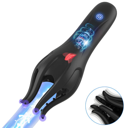Glans Trainer for Men Powerful Vibrating Penis G Spot Masturbator Soft Fingertip Prolong Endurance Massage Vibrator Erotic Toys