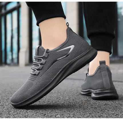 Men Casual Sport Shoes Breathable Lightweight Sneakers Outdoor Mesh Black Running Shoes Athletic Jogging Tenis Walking Shoes