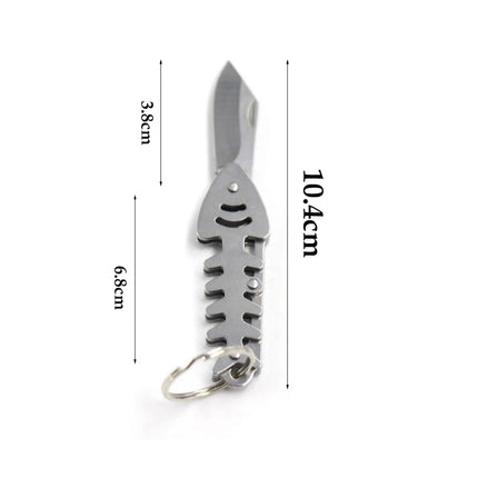 New Outdoor Folding Pocket Knife Keychain D2 Steel Sharp Cutting Camping Survival Tool Bottle Opener Portable Key Chain Pendant