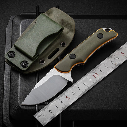 2026 new Outdoor high hardness straight knife integral backbone wilderness survival knife self-defense path-clearing small knife