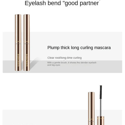 Silk Fiber Matte Mascara Makeup Ultra-Fine Brush Lengthens Eyelashes Waterproof Fast Dry Brown Black Curling Mascara Comestic
