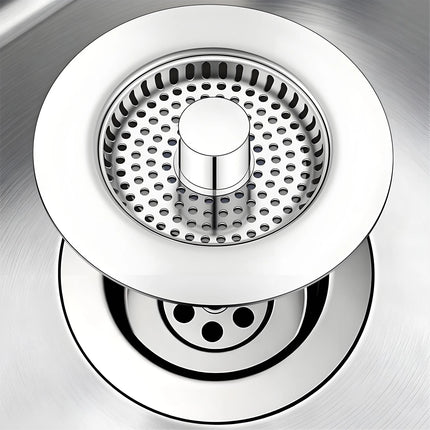 Kitchen Sink Drain Filter Pop-up Stainless Steel Strainer Mesh Basin Water Stopper Leakage Plug for Shallow Basket Accessories