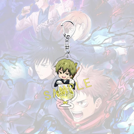 Anime JUJUTSU KAISEN 6cm Acrylic Cute Character Yuji Itadori Backpack Pendant Car Key Decoration Fan Gift Keychain