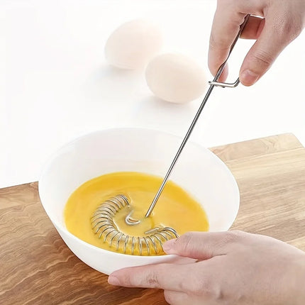 Stainless Steel Spring Egg Beater Sauce Blender Mini Whisk Milk Frother Foamer Creative Cooking Tools Cooking Accessories