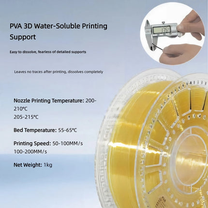 PVA 3D Printer Filament Water Soluble Support Material 1.75mm Easy Peel Dissolvable Filament for FDM High Quality 3D fiilament