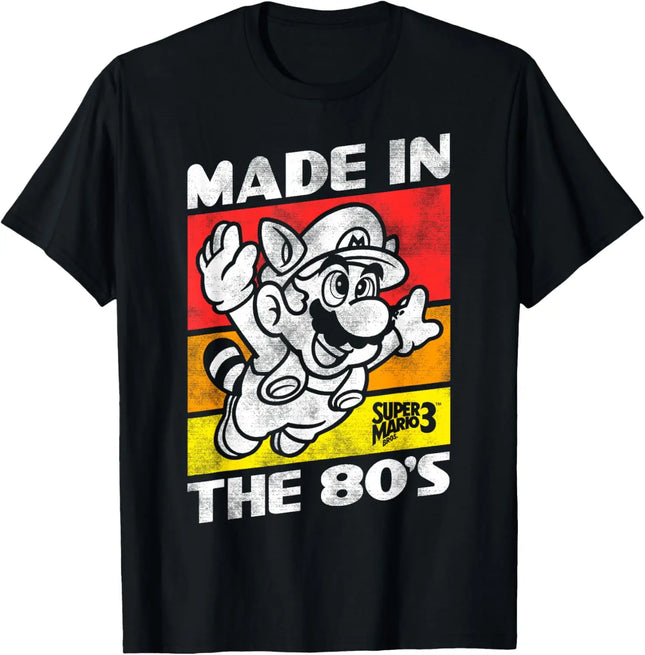 2026 New Super Mario unisex 100%cotton shirt, high quality vintage O-neck T-shirt Harajuku summer Men's Japanese fashion Shirt
