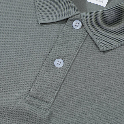 2025 Solid color polo shirt ultra-light men's quick-drying breathable sweat-wicking shirt suitable for fitness gym and running