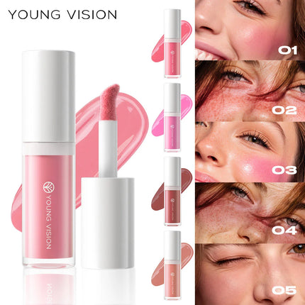 YOUNG VISION 3 Colors Lightweight Moisturizing Liquid Blush for Lips & Cheeks Highlighting & Color Showing Blush