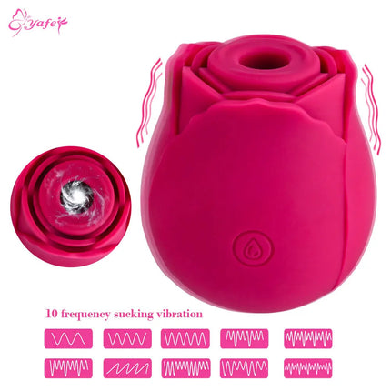 Rose-toy Swing Tongue Licking Vibrator Female Powerful Oral Nipple Clitoris Stimulator Massager Adults Goods Sex Toys for Women
