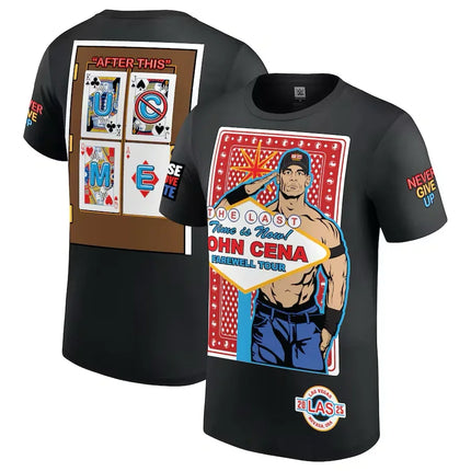 2025 New John Cena Same Cotton Wrestling Round Neck Loose Short-sleeved T-shirt Short-sleeved T-shirt Vintage Alphabet Pattern