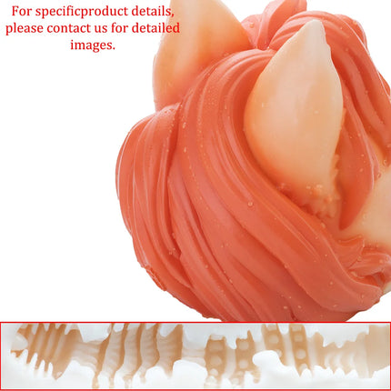 GEEBA Realistic Wolf Male Masturbator Sex Toy for Men Deep Throat Pocket Pussy Fantasy Beast Stroker Soft Silicone Adult Onahole