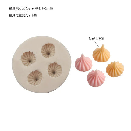 VERIDIAN Ice Cream Cone Silicone Molds Mousse Chocolate Fondant Cake Mold DIY Candle Mold Cake Decoration Baking Accessories