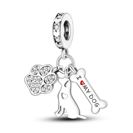 Charms 925 Sterling Silver Cute Cat Collection Charms Beads Paw Print Pendant Beads Fit Original DIY Bracelet Gift Women Jewelry
