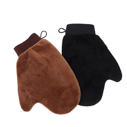 Z. 1Pc Finger Glove Reusable Body Self Tan Glove Applicator Tanning Gloves Cream Lotion Mousse Body Cleaning Glove Self Tanner