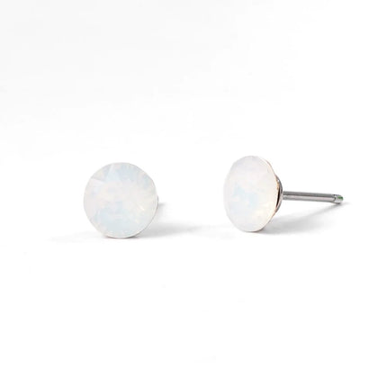 (Wholesale) Stainless Steel Stud Earrings Genuine Crystals from Austria for Women Girls Wedding Party Jewelry 4/6/8mm