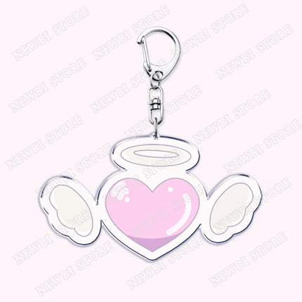 Video Game Ame Chan Keychains for Women Accessories Needy Streamer Emoji Cat Overload Girl Overdose Keyring Fans Friends Gifts