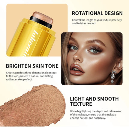 4Colors Highlighter Stick Brightening Skin Tone Contouring Natural Stereo Concealer Blush Multi-Purpose Stick