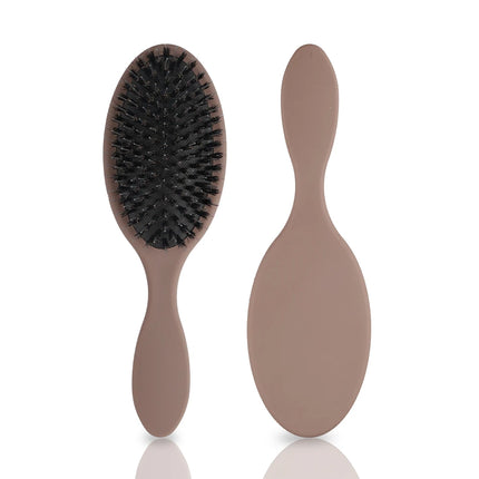 Matte Finish Boar Bristle Hair Brush Nylon Teeth Hair Extension Brush for Women Cushion Brush Hair Styling Smoothing Detangling