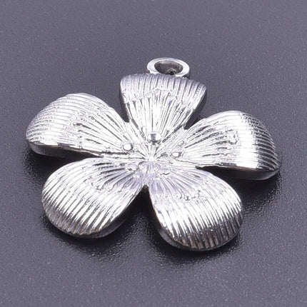 Breloque Metal Love Stainless Steel Flower Pendants For Jewelry Making Earrings Bracelets Headwear DIY Heart Charms Accessories