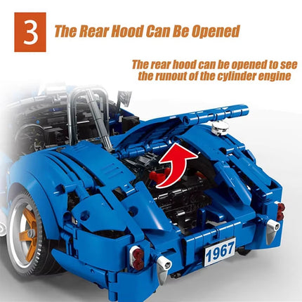 1816Pcs Technical Shelby 260 Cobra CSX2000 Super Racing Car Building Blocks Low Lying Car Bricks Toys For Kids Gifts Boys