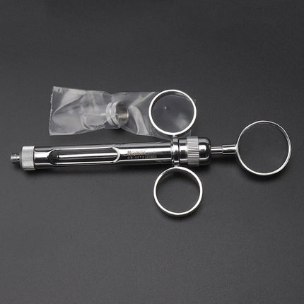 Dental Surgery Anesthesia Syringe Stainless Steel Aspirating Gun Syringe Dentist Surgical Injection Suction Instrument
